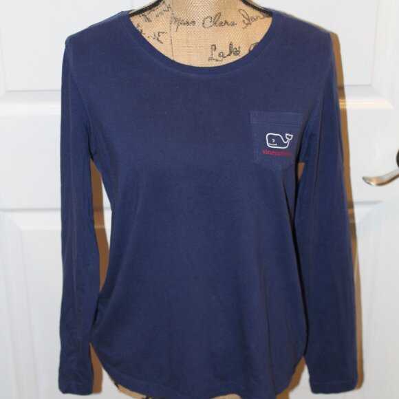 Vineyard Vines “HAPPY HOLIDAYS” Pocket Tee Medium - Picture 1 of 5